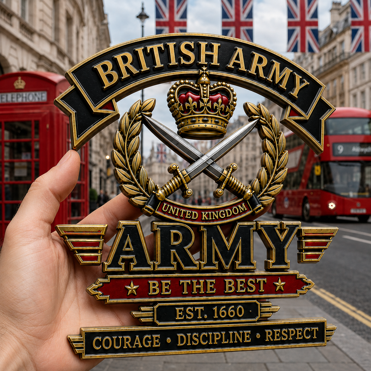 🎖️ British Army “Be The Best” Heritage Metal Car Emblem