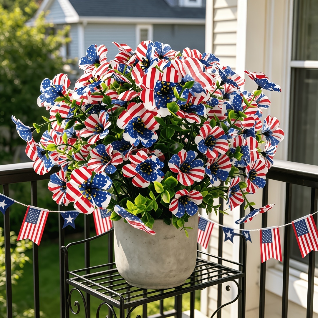 4th of July Hot Sale 60% Off Patriotic Red White Blue Artificial Flowers