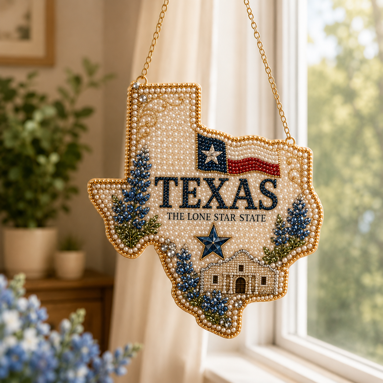 🇺🇸 50 States DIY Pearl & Rhinestone Hanging Keepsake Kit