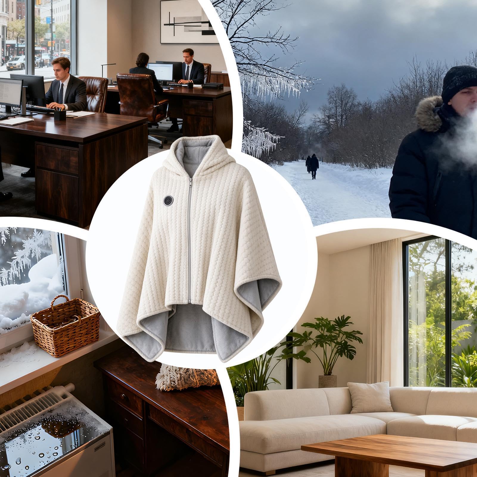 ❄️Christmas Sale 50% OFF🔥 Women’s Heated Shawl | Portable USB-Powered Warmth for Home, Work & Outdoors