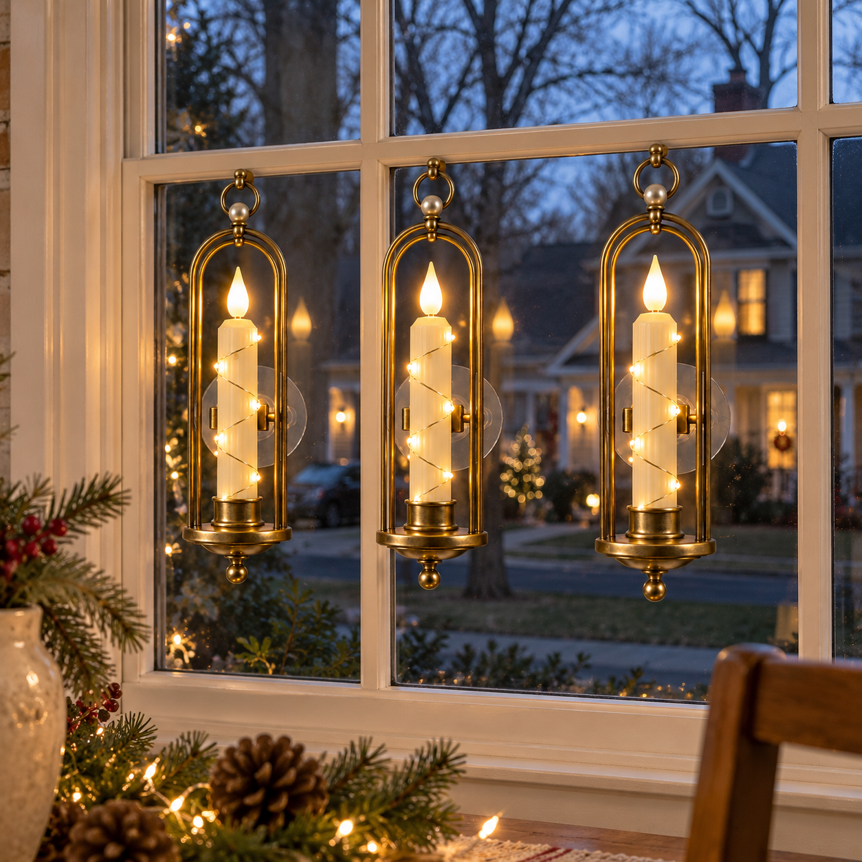 Vintage Window Candle Lights