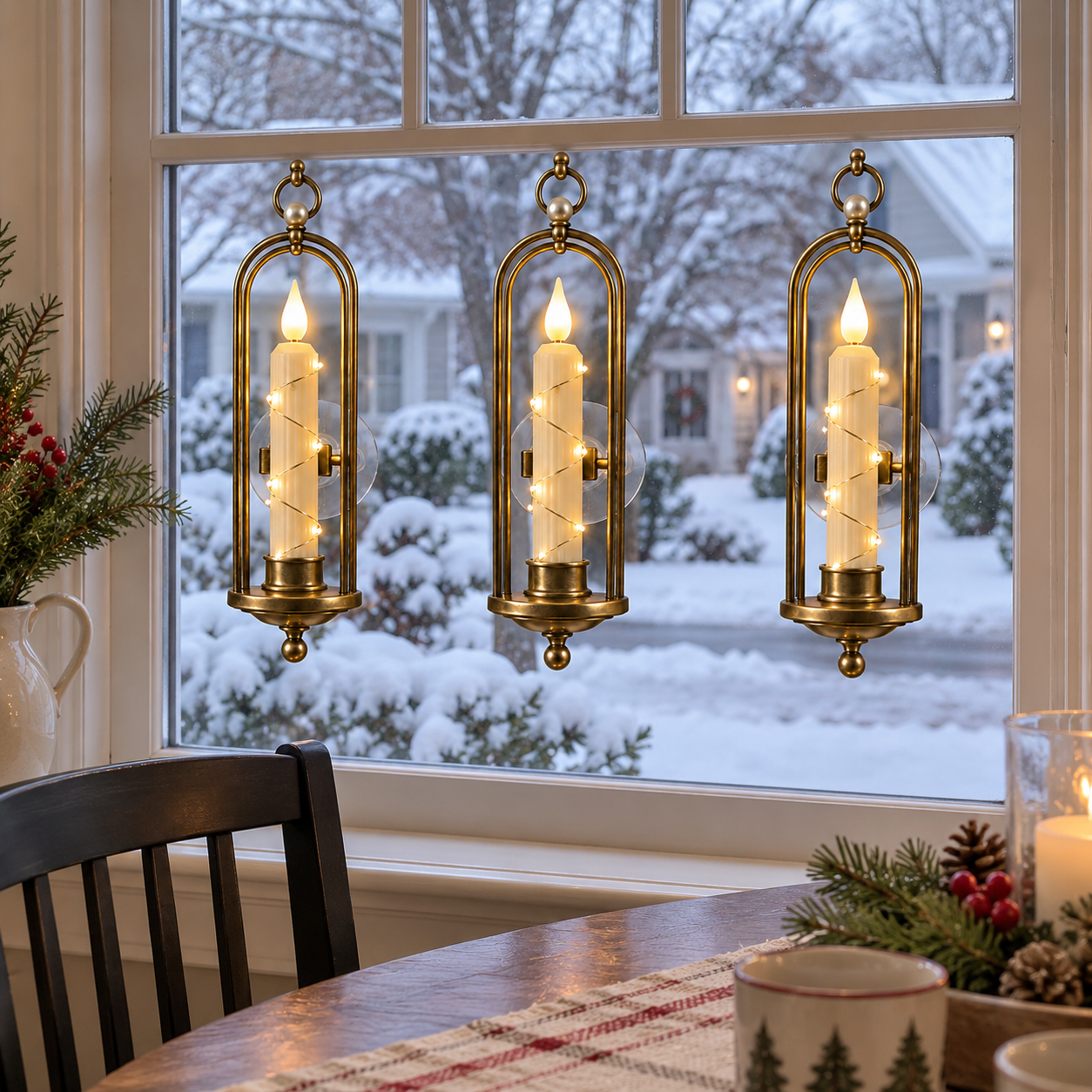 Vintage Window Candle Lights