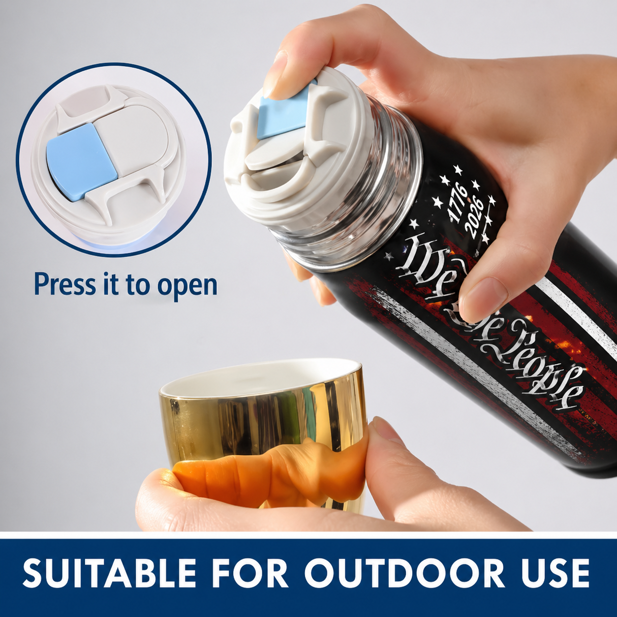 🔥 Last Day Promo: 70% OFF 🎉 - We The People Personalized Bullet Tumbler 🥤 – 250th Anniversary Patriotic Gift 🇺🇸🎖️