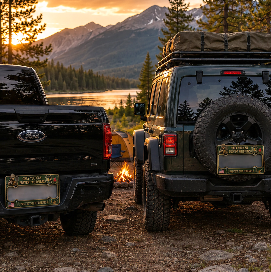 🚗🐻Smokey Bear Only You Can Prevent Wildfires License Plate Frame🎁BUY 2 · GET 20% OFF