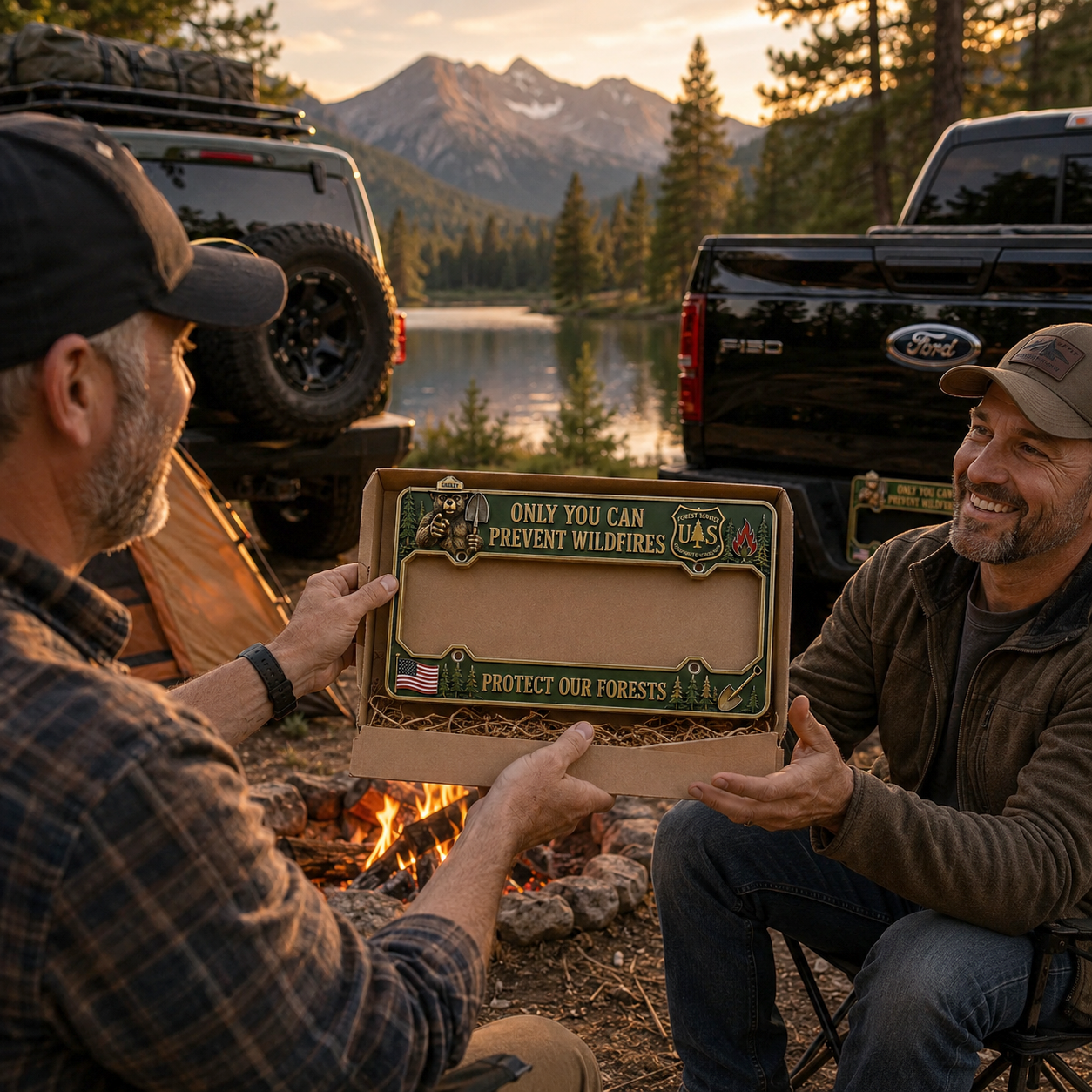 🚗🐻Smokey Bear Only You Can Prevent Wildfires License Plate Frame🎁BUY 2 · GET 20% OFF