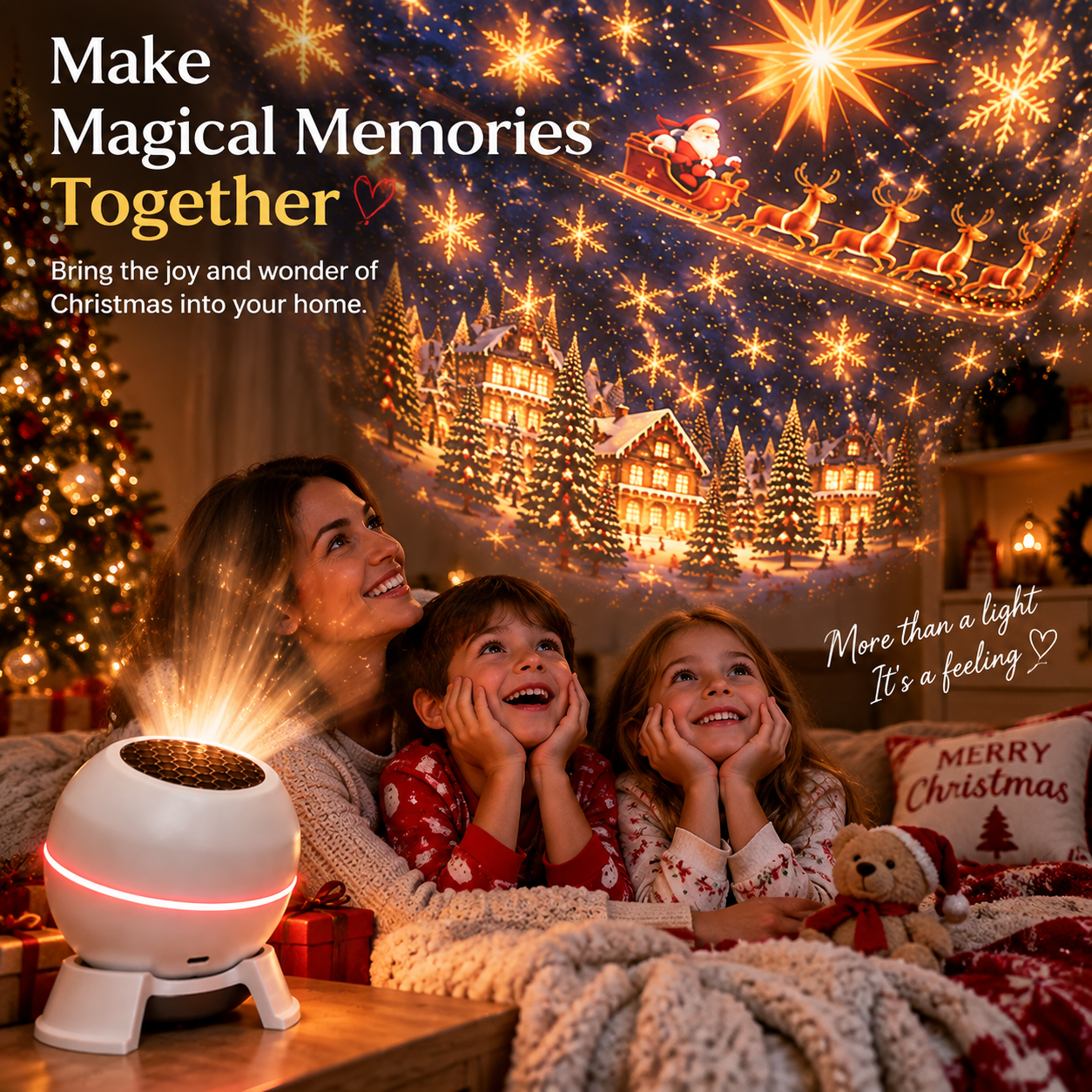 🎄 Magical Christmas Projection Night Light – Transform Any Room Into A Holiday Wonderland - 📌 Product Image Disclaimer