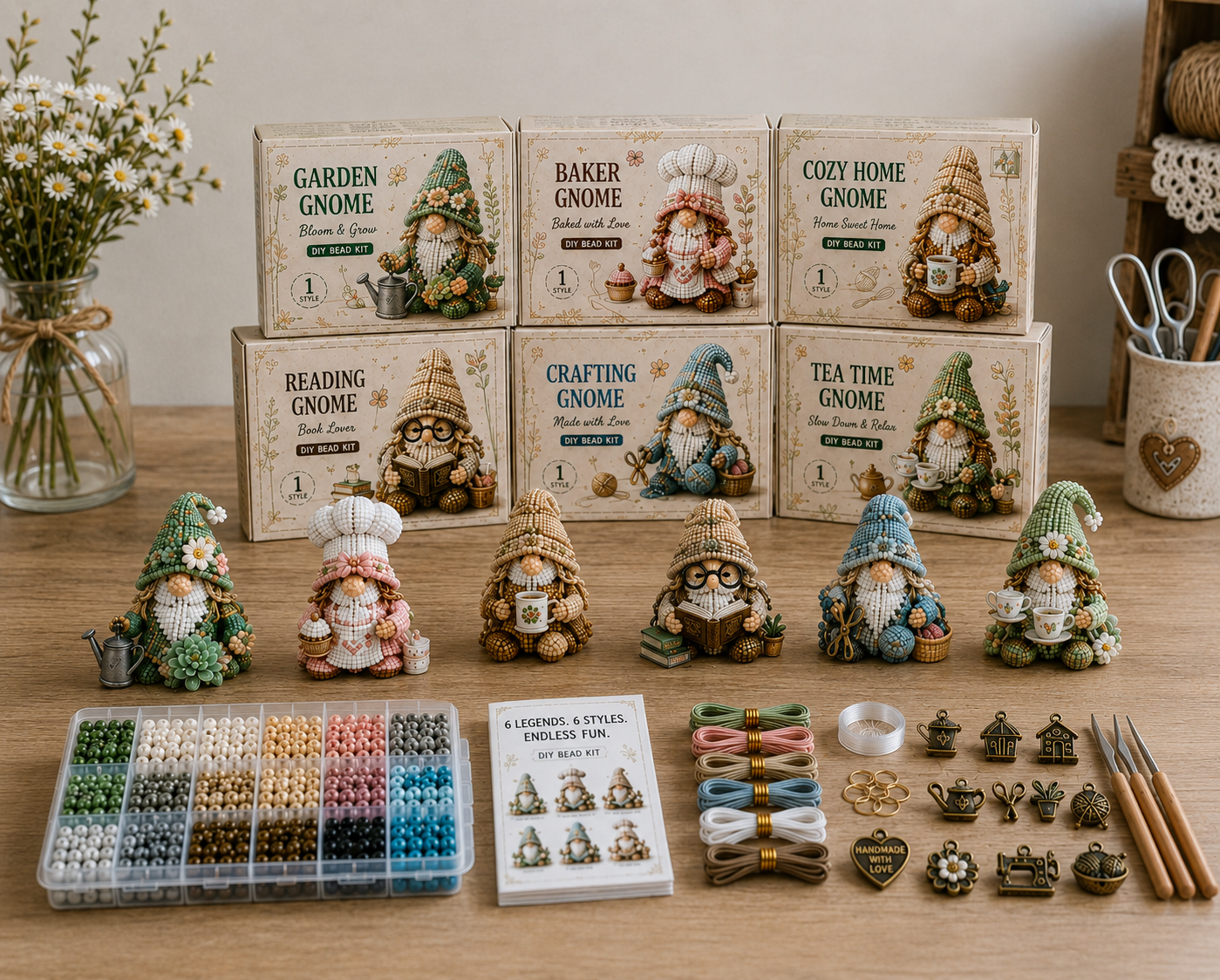 3D Rustic Farmhouse Gnome DIY Collection 🪴