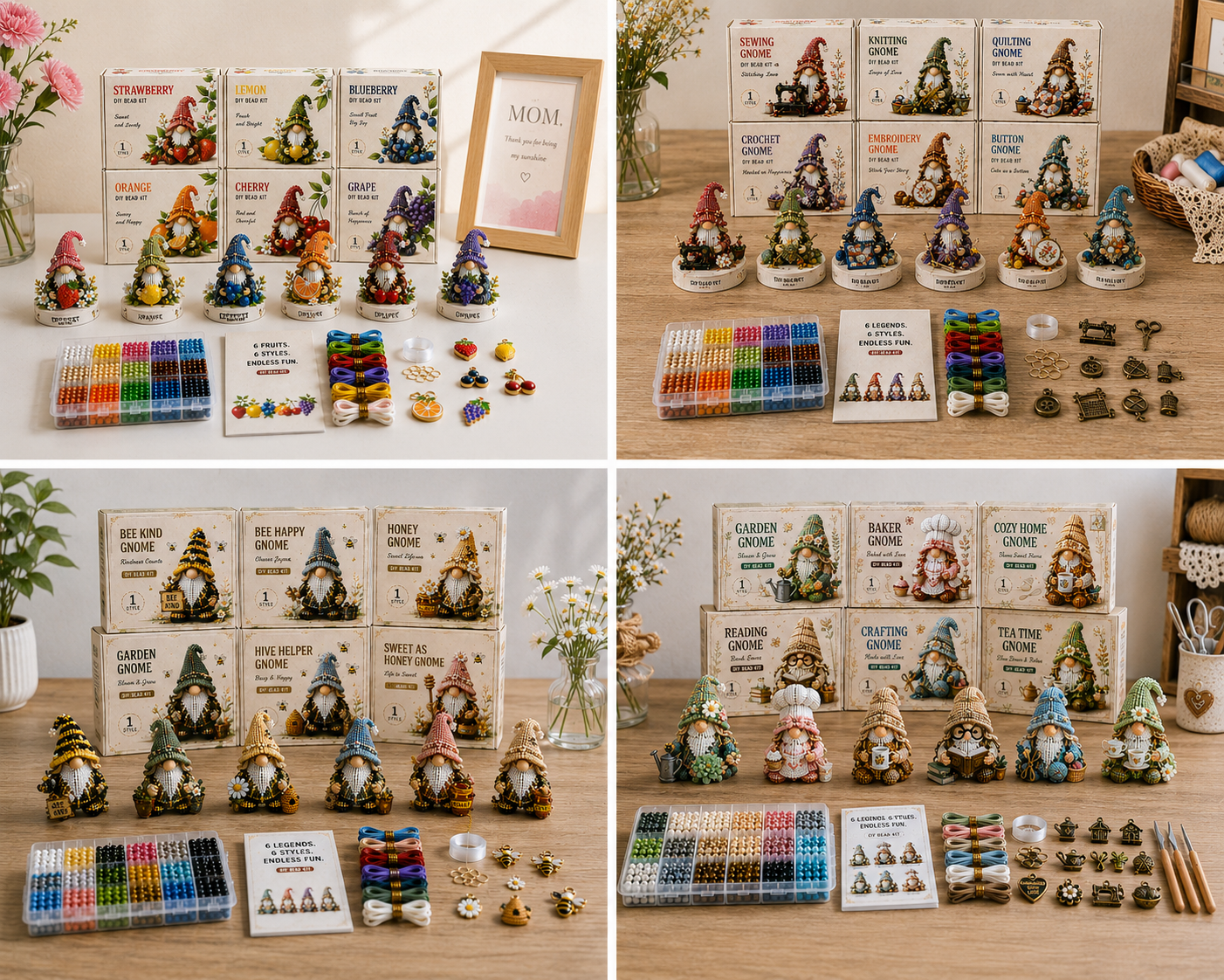 3D Rustic Farmhouse Gnome DIY Collection 🪴