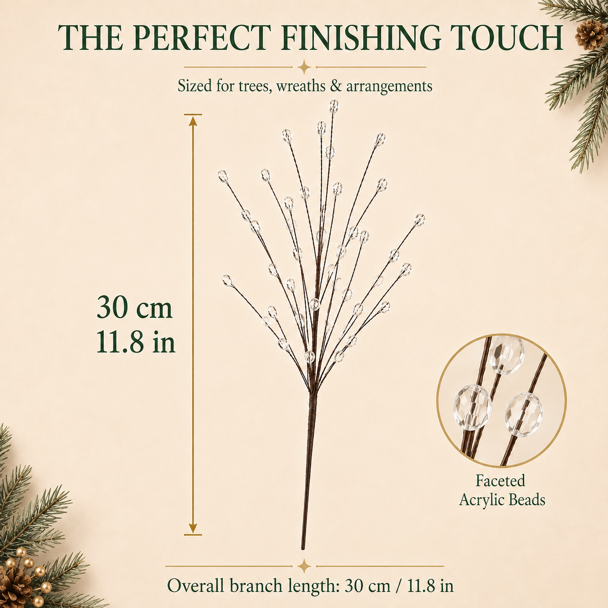 🎅🏻🎄 Sparkling Crystal Branch Christmas Tree Ornament