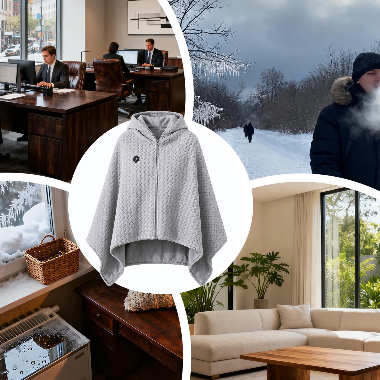 ❄️Christmas Sale 50% OFF🔥 Women’s Heated Shawl | Portable USB-Powered Warmth for Home, Work & Outdoors
