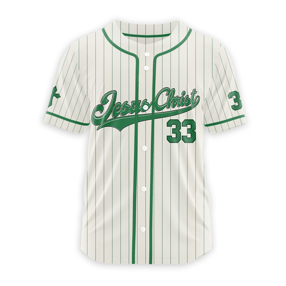 Jesus Christ striped Christian Baseball Jersey