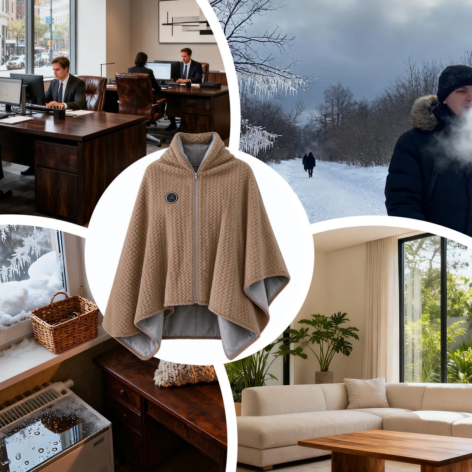 ❄️Christmas Sale 50% OFF🔥 Women’s Heated Shawl | Portable USB-Powered Warmth for Home, Work & Outdoors