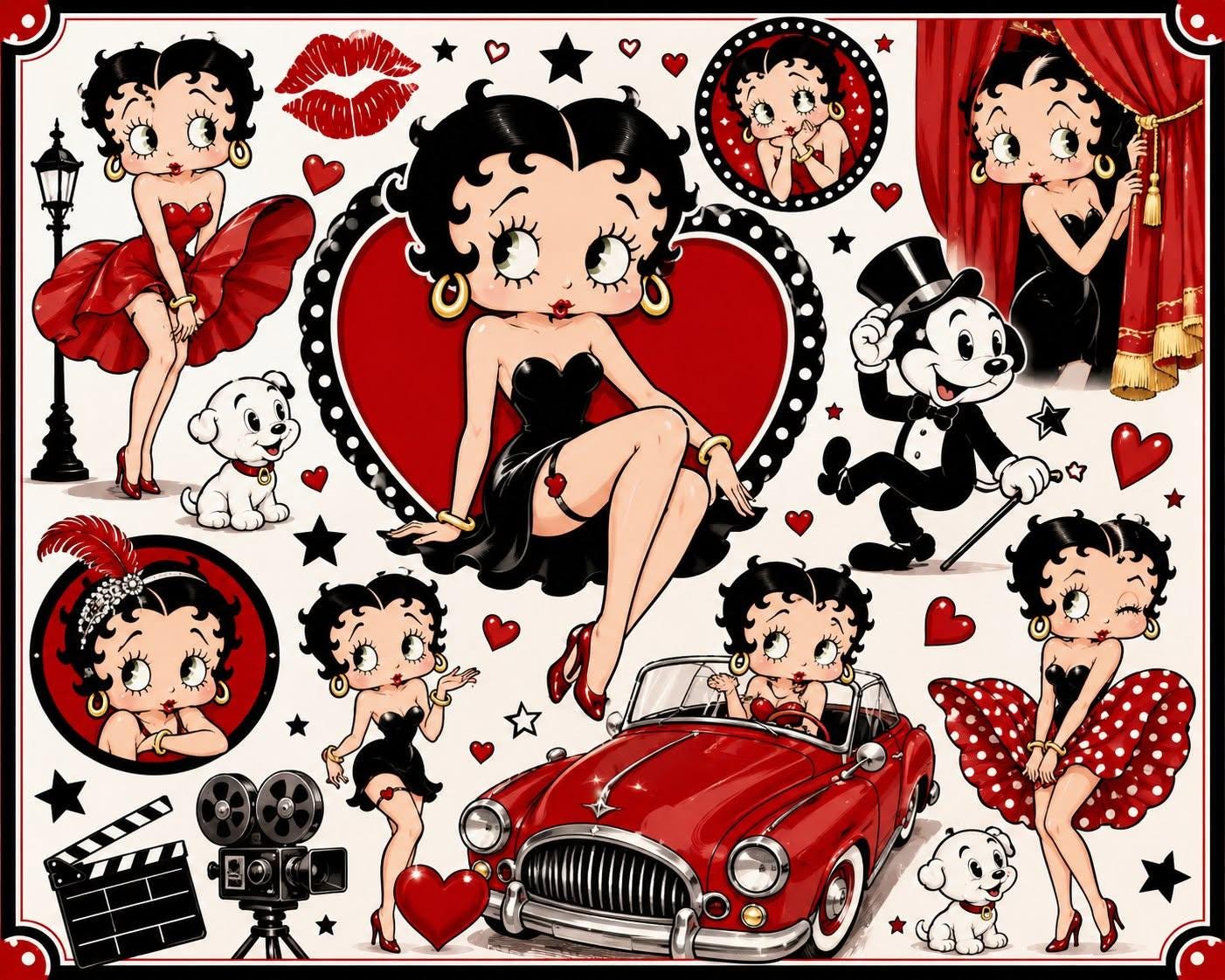 🎀 2027 Vintage Cartoon Wall Calendar