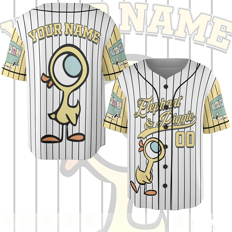 Personalized Name And Number Cute Duck Teacher Baseball Jersey
