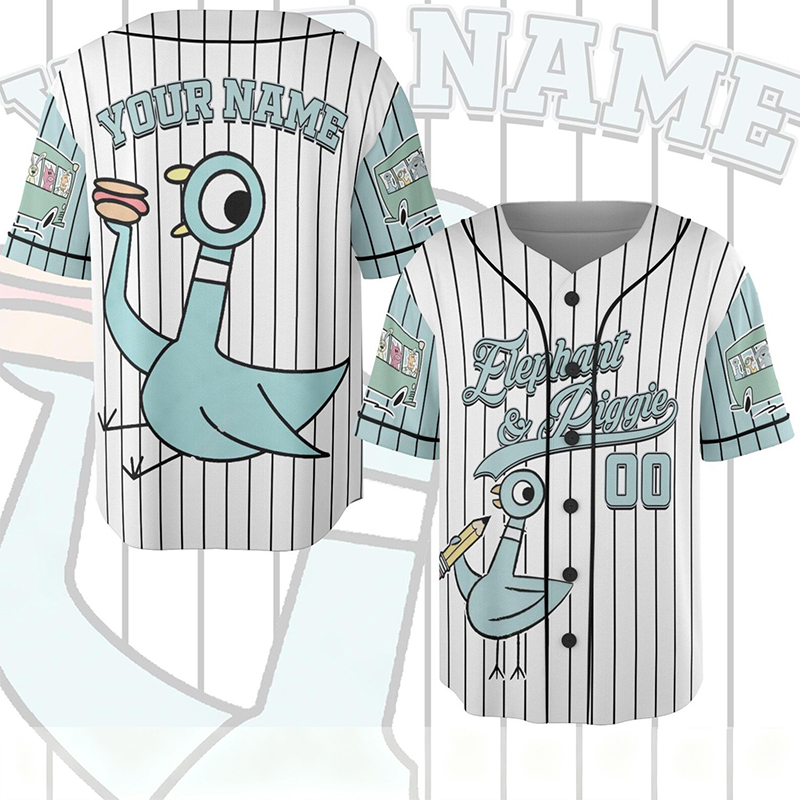 Personalized Name And Number Cute Pigeon Teacher Baseball Jersey