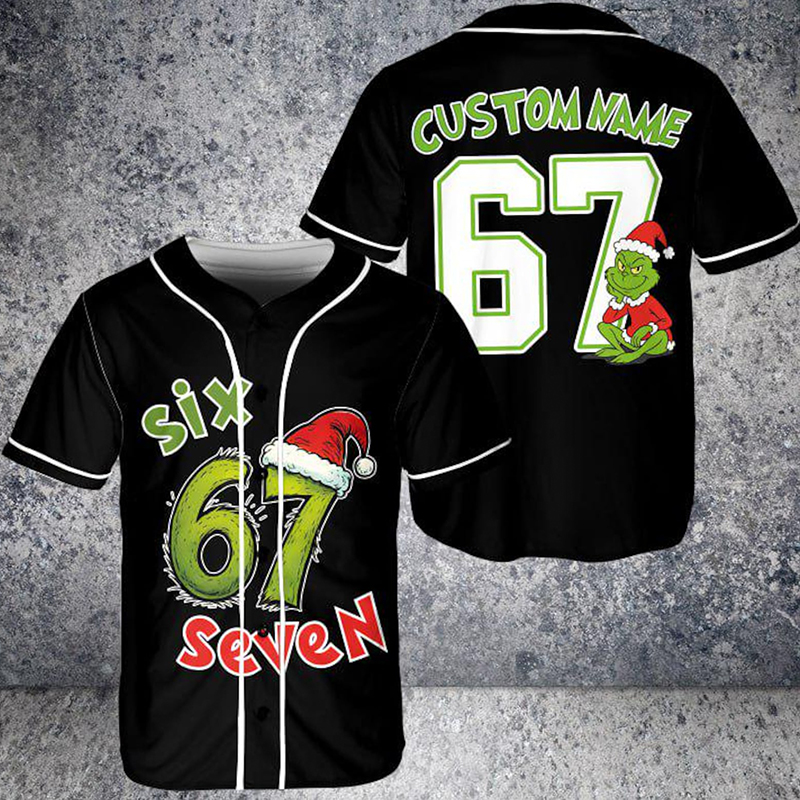 Personalized Name Mean Guy Six Seven Meme Teacher Baseball Jersey