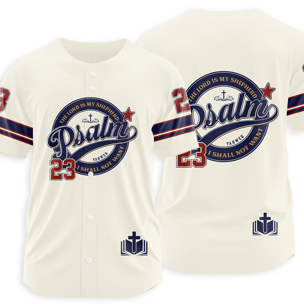The Lord Is My Shepherd Christian Baseball Jersey