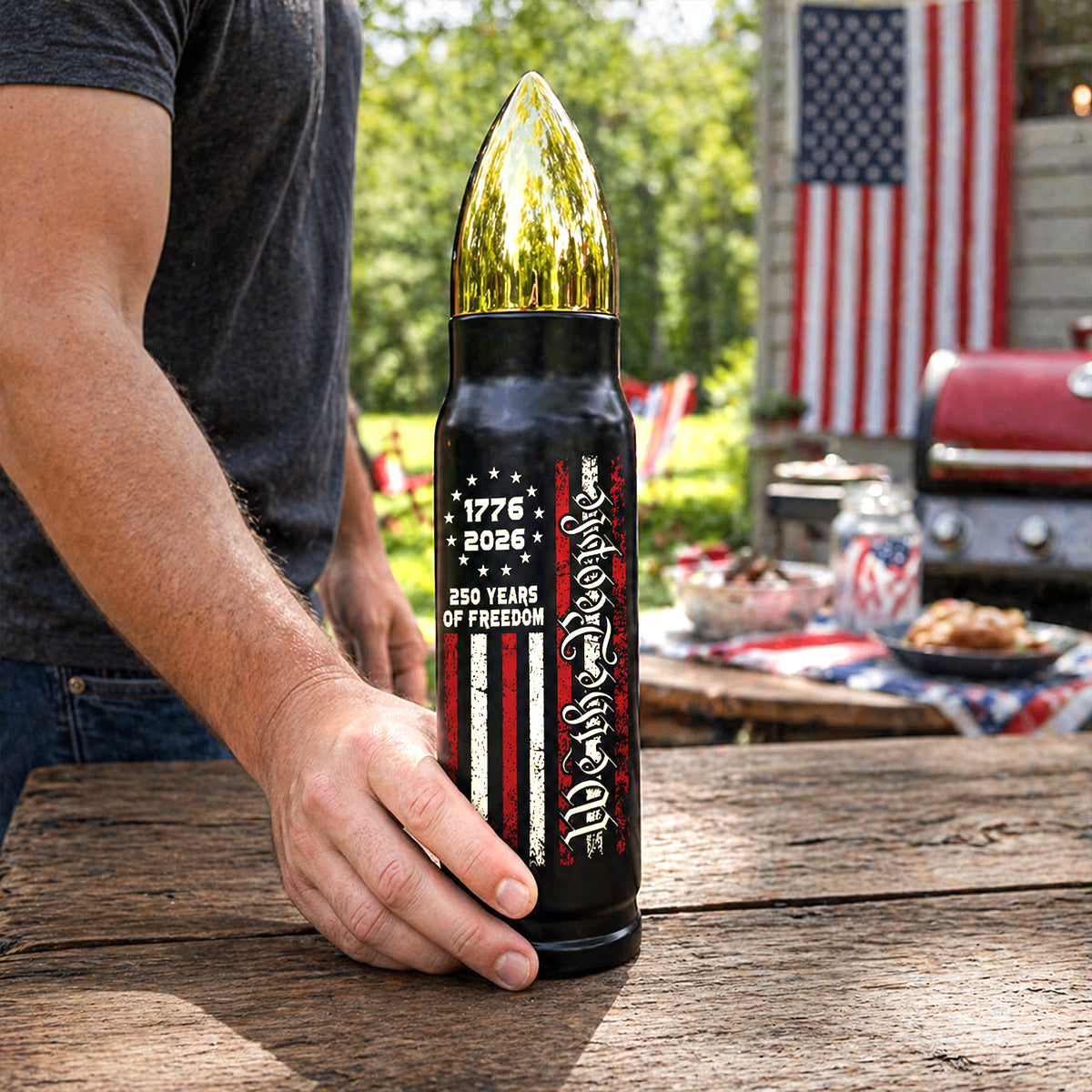 🔥 Last Day Promo: 70% OFF 🎉 - We The People Personalized Bullet Tumbler 🥤 – 250th Anniversary Patriotic Gift 🇺🇸🎖️