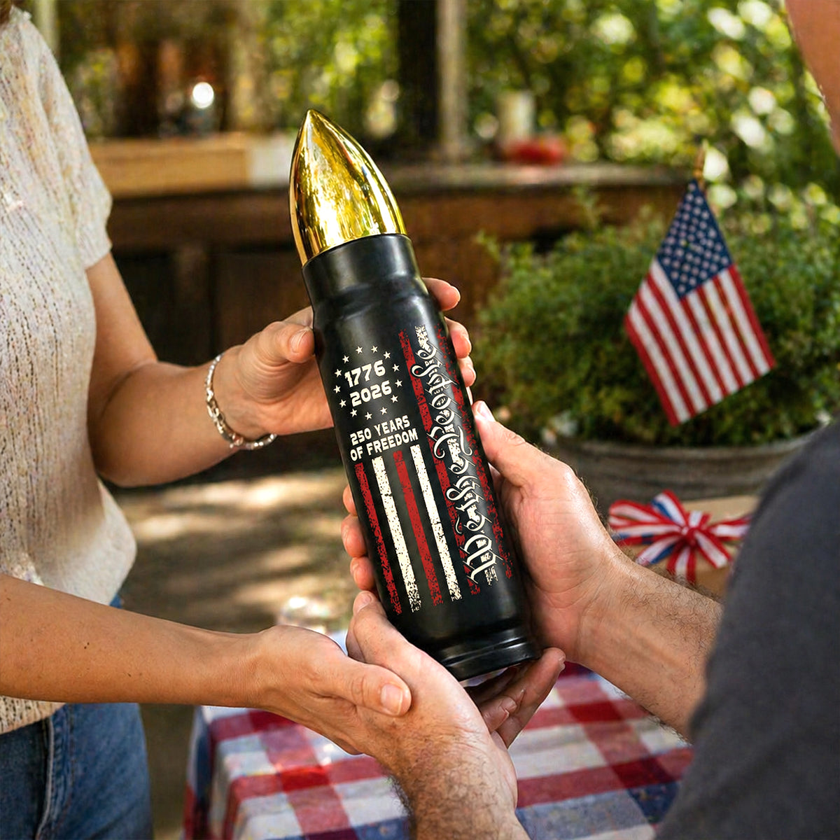 🔥 Last Day Promo: 70% OFF 🎉 - We The People Personalized Bullet Tumbler 🥤 – 250th Anniversary Patriotic Gift 🇺🇸🎖️