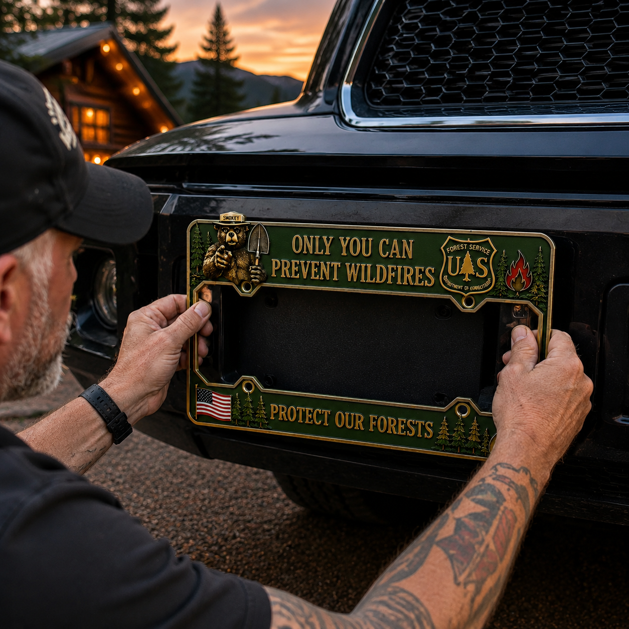 Last Day Promo: 49% OFF🐻Smokey Bear Only You Can Prevent Wildfires License Plate Frame