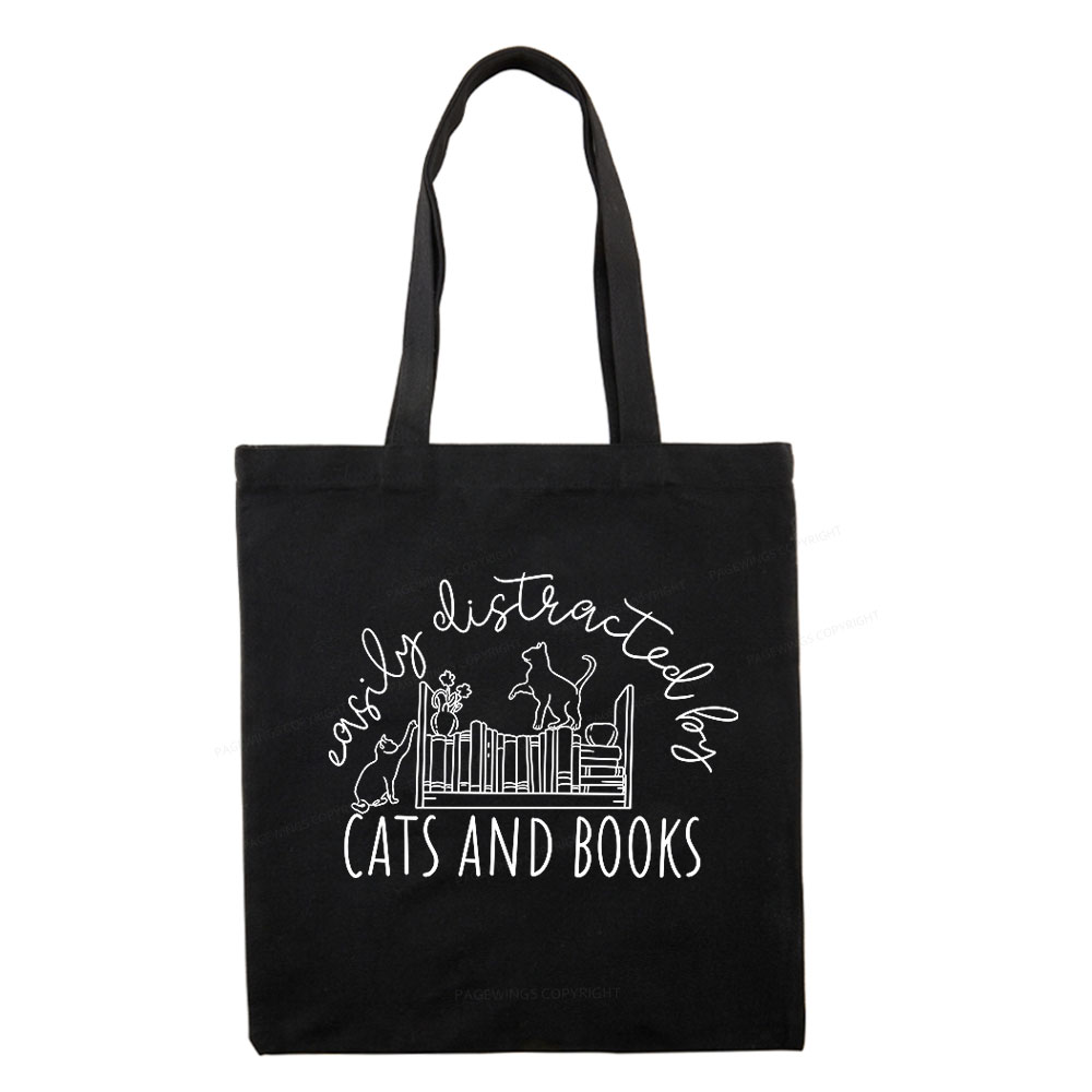 Pagewing Cute Cats And Books Tote Bag