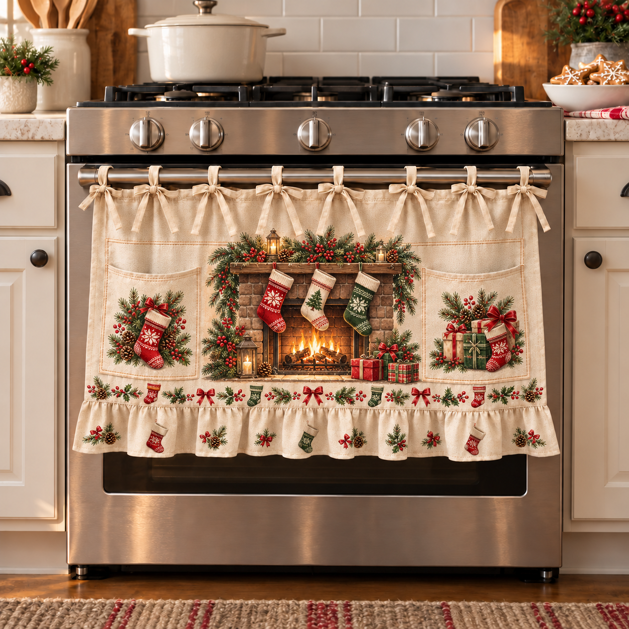 LAST DAY 70% OFF 🎄 Christmas Tie-On Pocket Curtain Collection