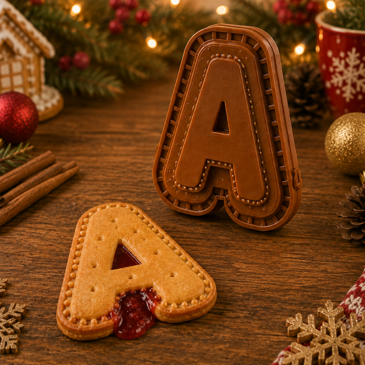 ⏳ Last Day 49% OFF –🎄A–Z Alphabet Mini Pie Mold Collection | 26 Reusable Letter Molds for Spelling Names, Learning Through Play & Making Filled Mini Pies🥧✨