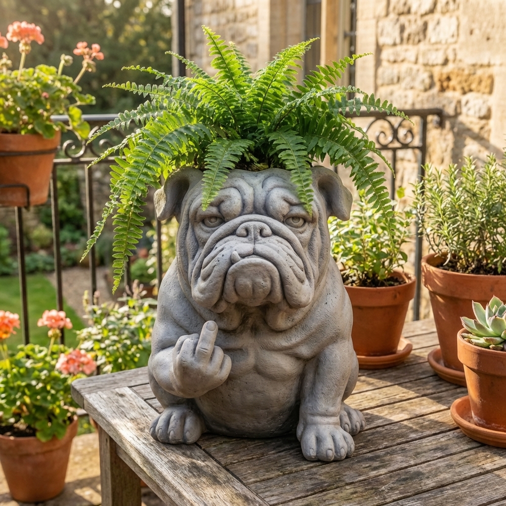 🐶 Bulldog Planter — Instantly Infuse Your Plants with Personality 🌿