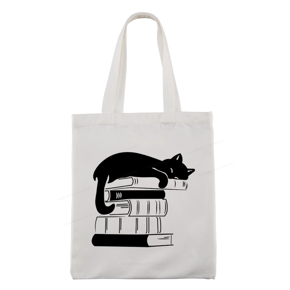 Pagewings Books And Cats Tote Bag