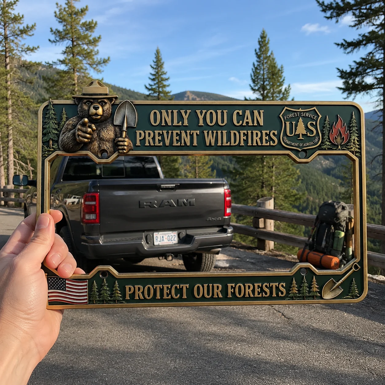 Last Day Promo: 49% OFF🐻Smokey Bear Only You Can Prevent Wildfires License Plate Frame