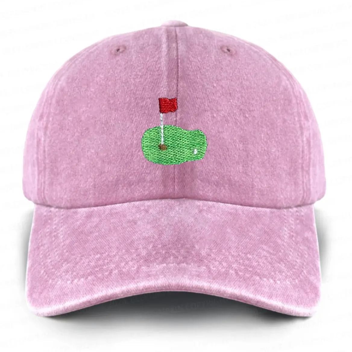 Personalized Name Embroidered Golf Washed Baseball Cap For Kids