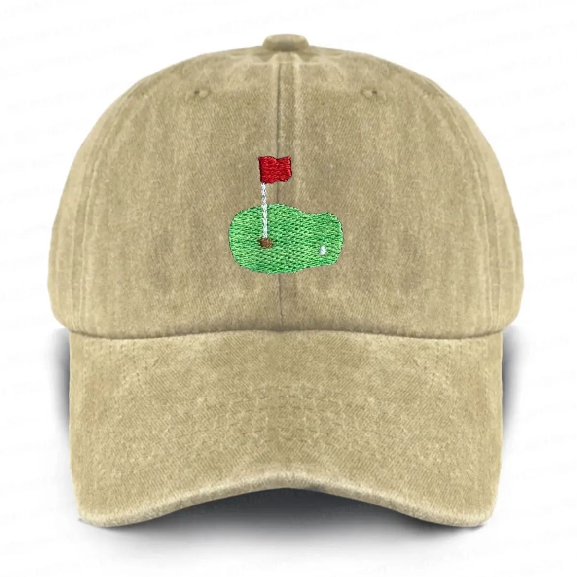 Personalized Name Embroidered Golf Washed Baseball Cap For Kids