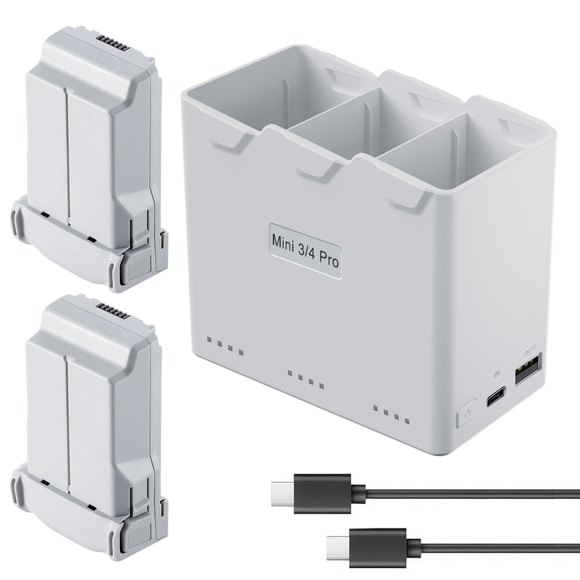 YATEOO Intelligent Flight Battery Plus(2-Pack) with Bi-Directional Charging Hub for DJI Mini 4 Pro/Mini3/Mini 3 Pro,3850mAh 47 Mins Flight Time Upgrade