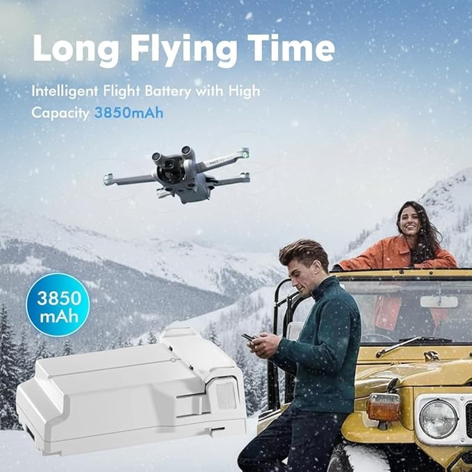 YATEOO Intelligent Flight Battery Plus for DJI Mini 4 Pro/ Mini3 Pro/Mini 3,3850mAh 47 Mins Flight Time Upgrade 2026