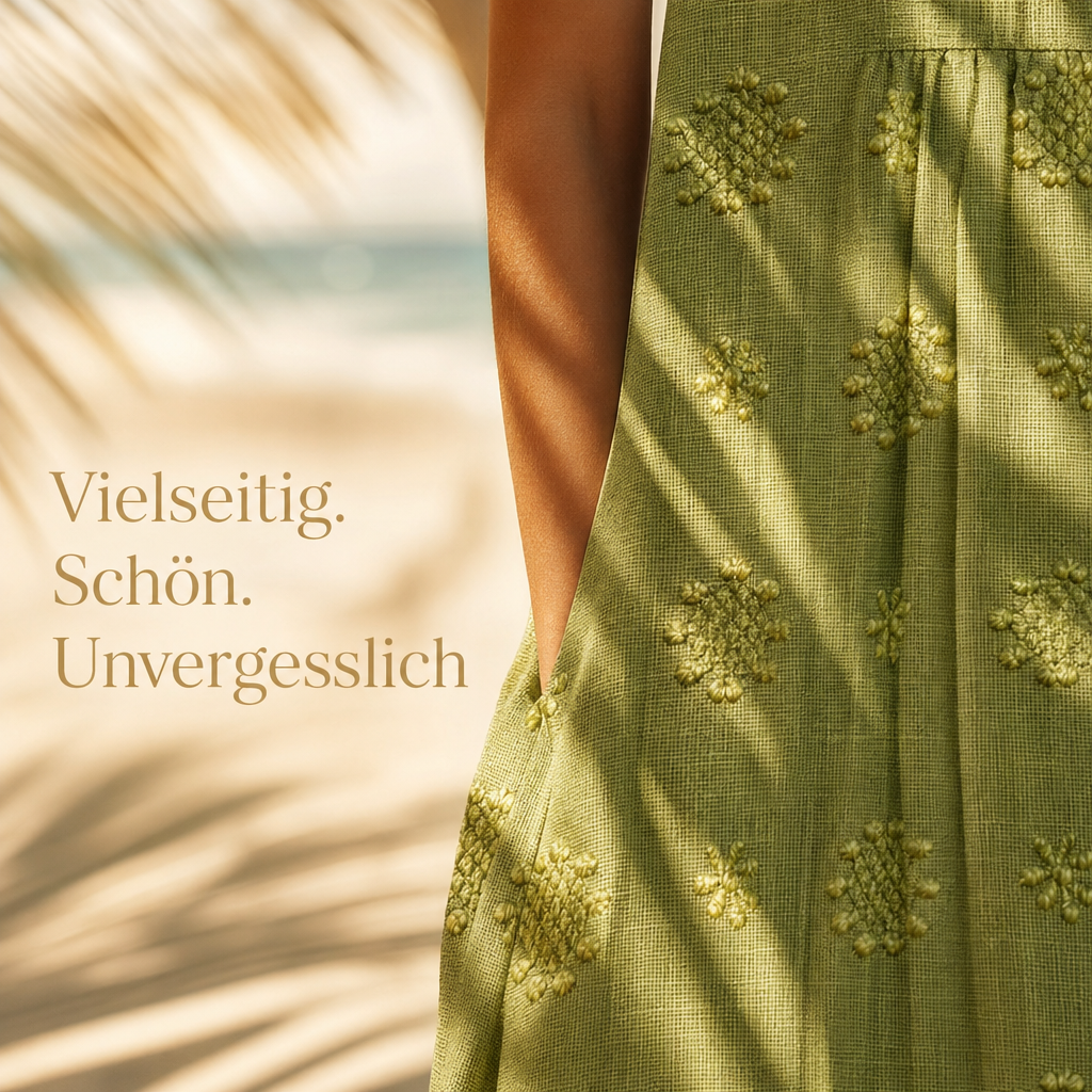 Detailansicht des Wickelkleids