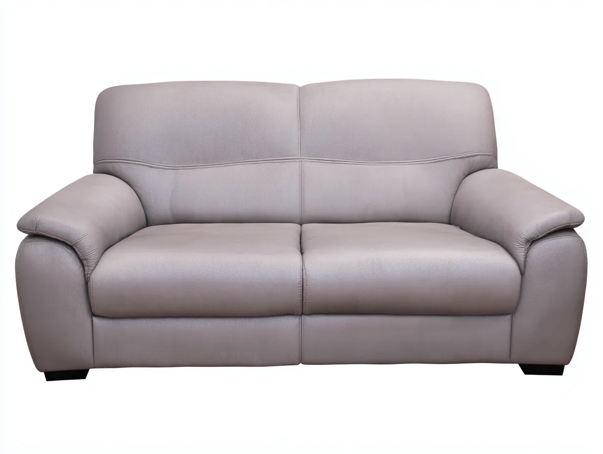 Divano lineare-pelle-180x95x88 cm-Grigio chiaro-moderno-Kaviaaloft