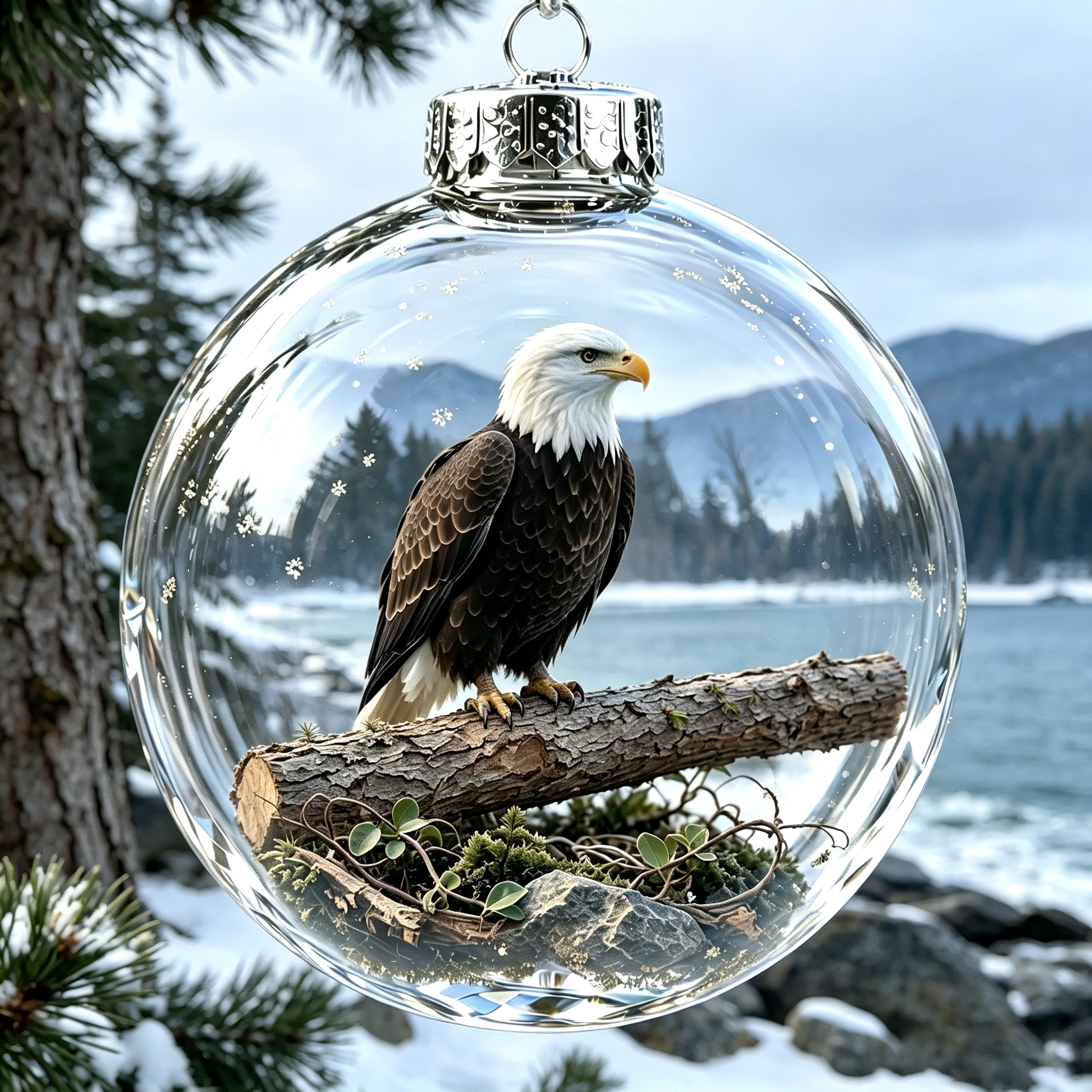 Bald Eagle Christmas Ornament