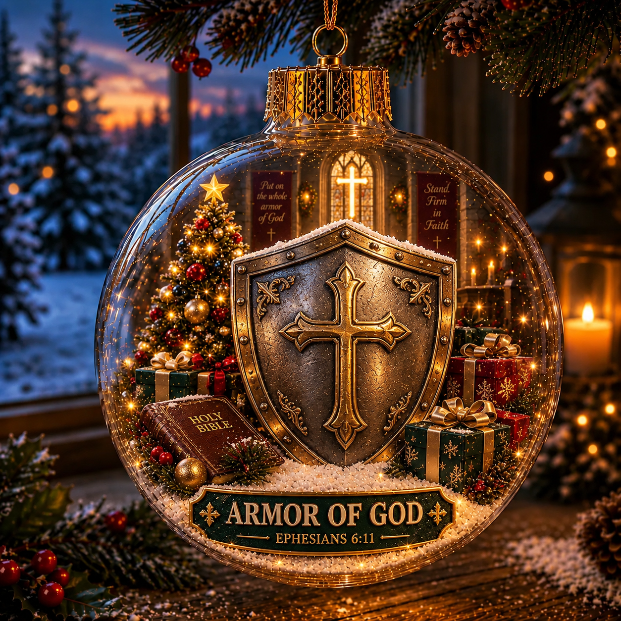 ✝️ Light-Up Christian Faith Christmas Ornament