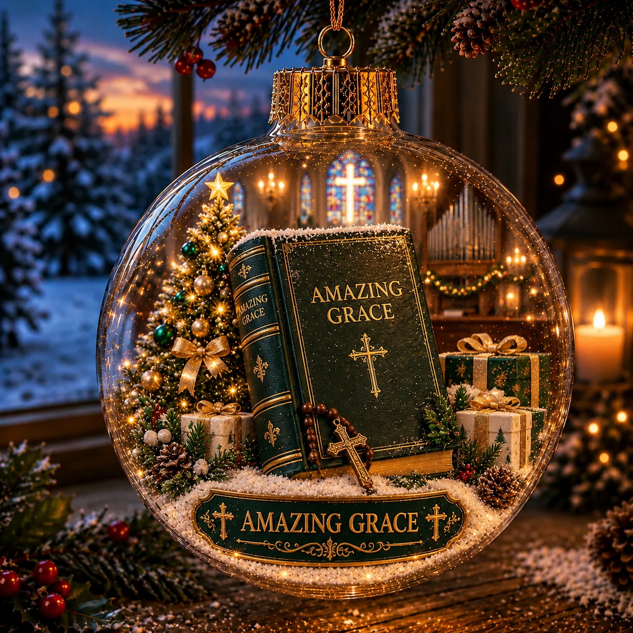 ✝️ Light-Up Christian Faith Christmas Ornament