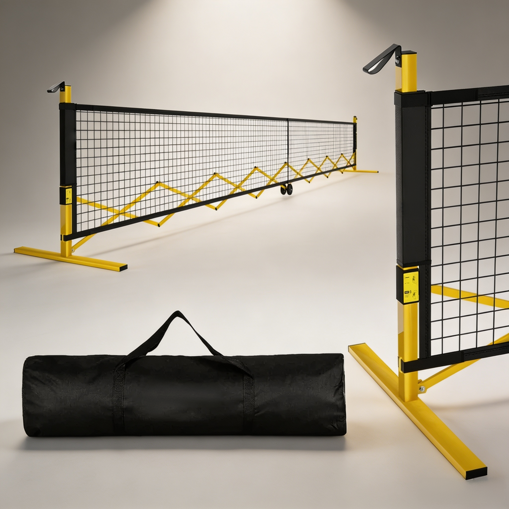Portable Pickleball Net with 60-Second Setup, Collapsible Frame & Regulation-Size Court Design
