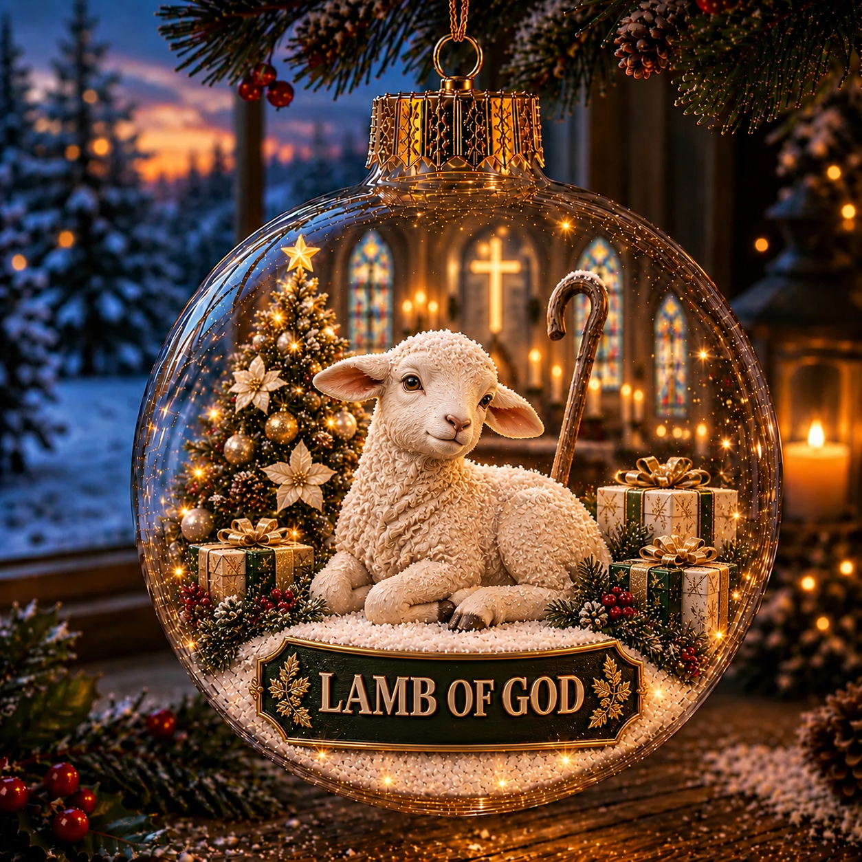 ✝️ Light-Up Christian Faith Christmas Ornament