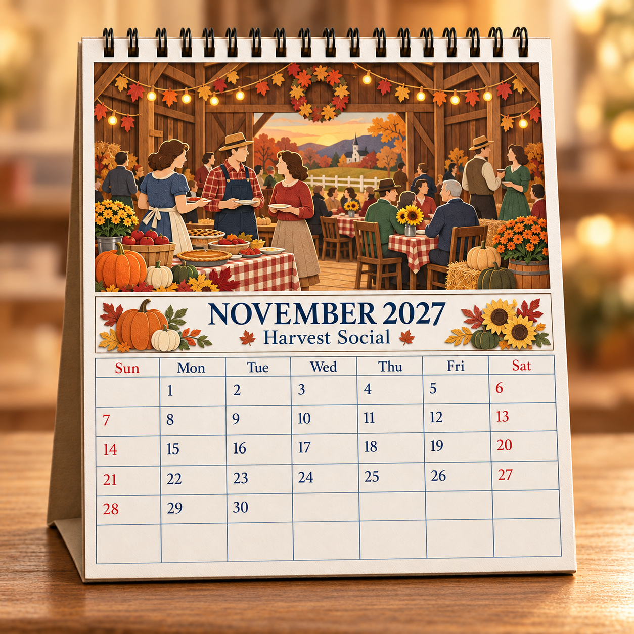 🎞️ 2027 A Year Of Good Old Days Wall Calendar