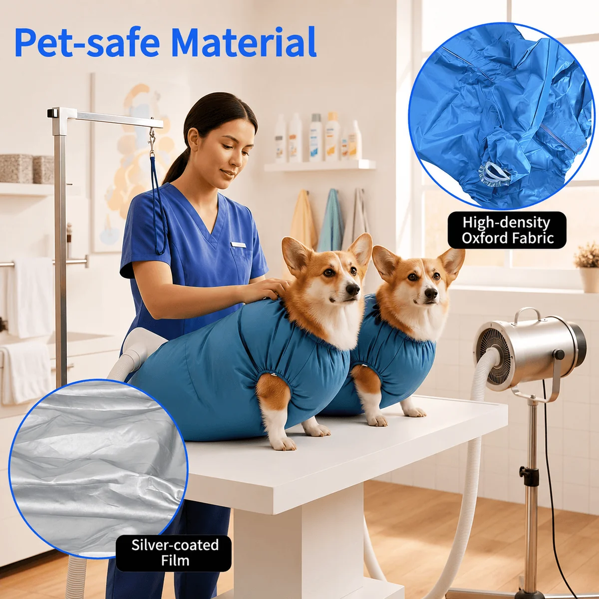 🐶🐱 Pet Drying Bag – Cozy & Secure Grooming Bag for Cats & Dogs, Easier Bath & Blow Drying 🛁💨