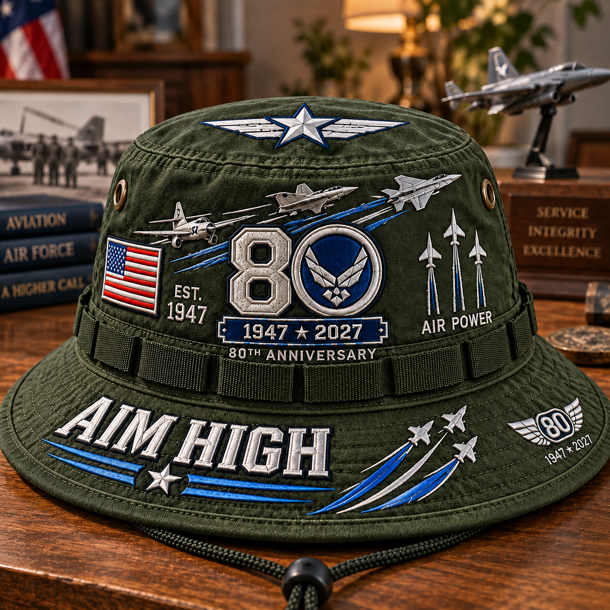 🇺🇸 U.S. Air Force 80th Anniversary Bucket Hat