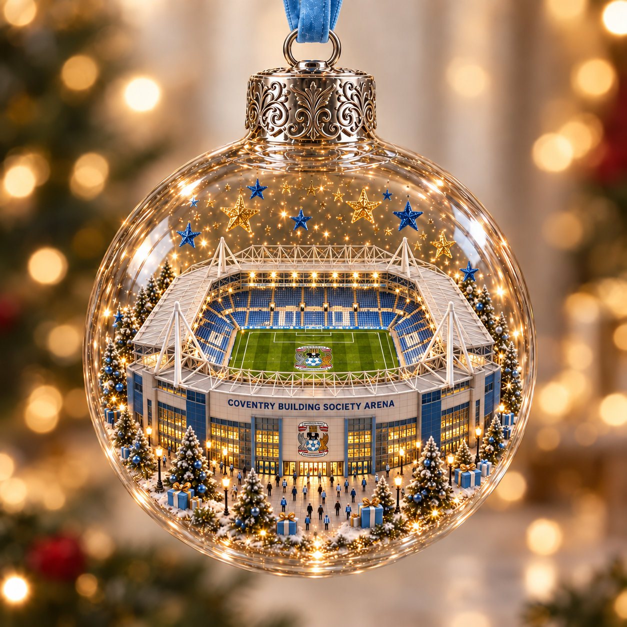 ⚽🎄 Bring the Stadium Home — Light-Up Football Stadium Christmas Ornament