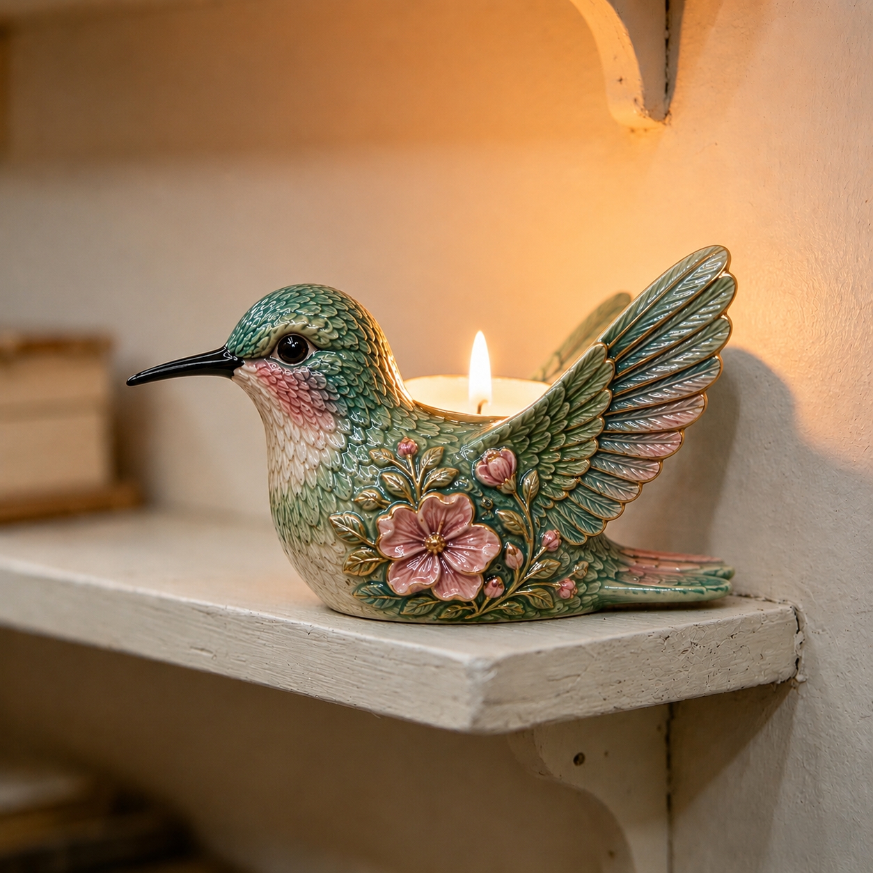 Hummingbird Candle Holder Of Hope & Blessings