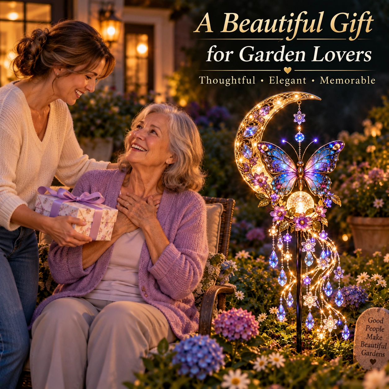 🔥Last Day 49% OFF🔥Cross & Lily Solar Garden Light™ | Christian Faith Garden Stake ✝️✨