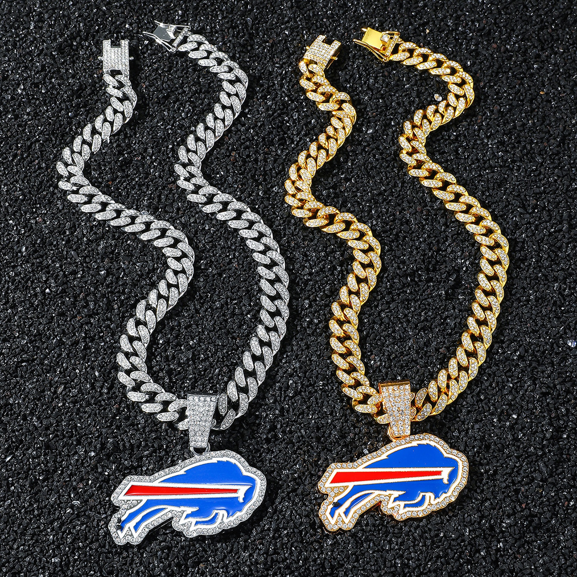 Football Team Cuban Link Pendant Necklace