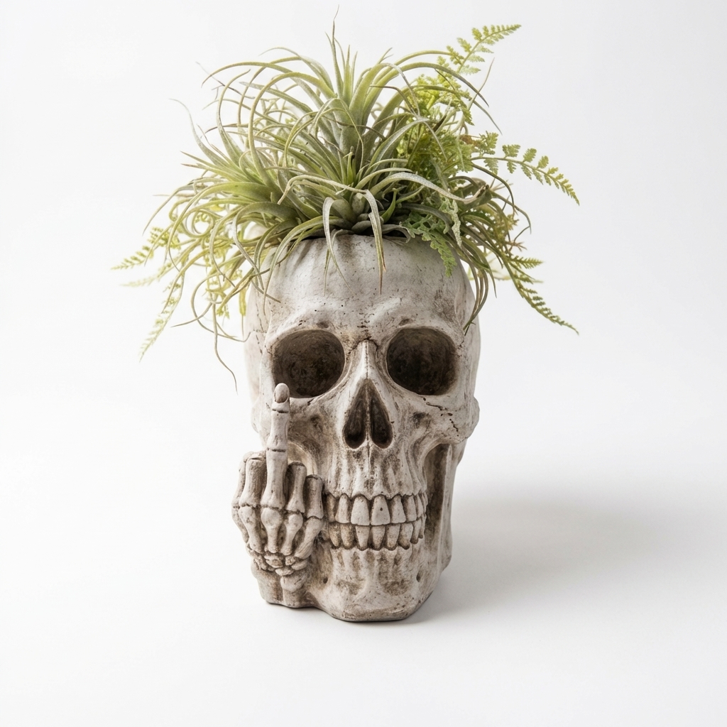 Skull Planter Instantly Infuse Your Plants with Personality 