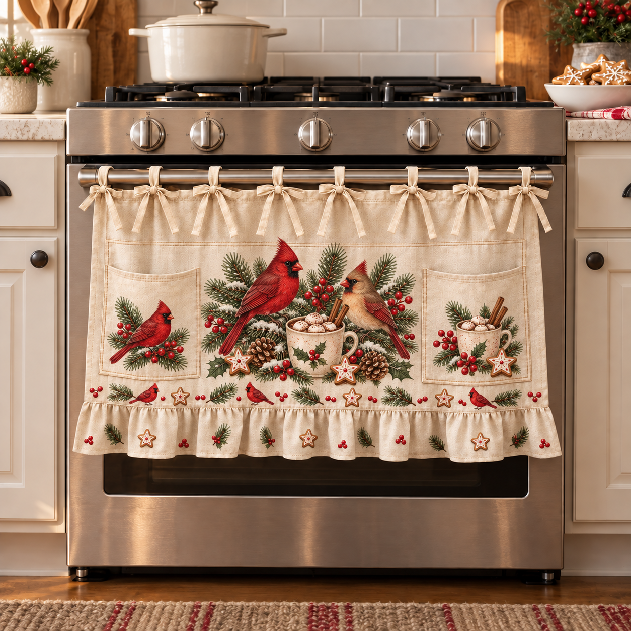 LAST DAY 70% OFF 🎄 Christmas Tie-On Pocket Curtain Collection